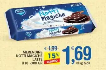 Qui Discount MERENDINE NOTTI MAGICHE LATTE X10-300 GR offerta