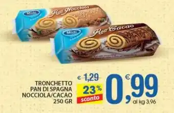 TRONCHETTO PAN DI SPAGNA NOCCIOLA/CACAO 250 GR