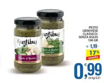 PESTO GENOVESE CLASSICO/ SENZA AGLIO 190 GR