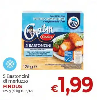 Supermercati Nonna Isa 5 Bastoncini di merluzzo FINDUS 125 g offerta