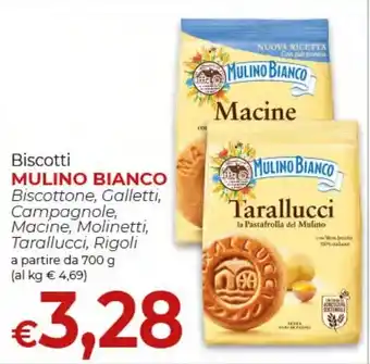 Supermercati Nonna Isa Biscotti MULINO BIANCO Biscottone, Galletti, Campagnole, Macine, Molinetti, Tarallucci, Rigoli a partire da 700 g offerta