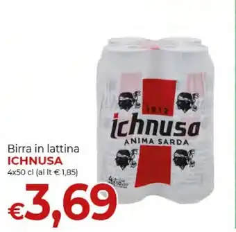 Supermercati Nonna Isa Birra in lattina ICHNUSA 4x50 cl offerta