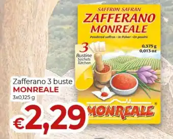Zafferano 3 buste MONREALE 3x0,125 g