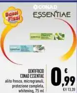 DENTIFRICIO CONAD ESSENTIAE alito fresco, microgranuli, protezione completa, whitening, 75 ml