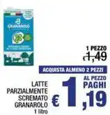 LATTE PARZIALMENTE SCREMATO GRANAROLO 1 litro