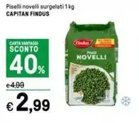Iper La Grande Piselli novelli surgelati 1 kg CAPITAN FINDUS offerta