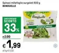 Iper La Grande Spinaci millefoglie surgelati 600 g BONDUELLE offerta