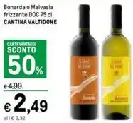 Iper La Grande Bonarda o Malvasia frizzante DOC 75 cl CANTINA VALTIDONE offerta