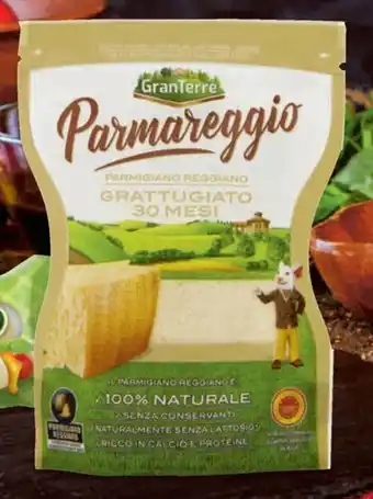 Supermercati Piccolo GRAN TERRE PARMAREGGIO FORMAGGIO GRATTUGIATO 30 MESI 60 g offerta