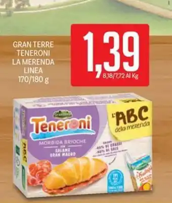 Supermercati Piccolo GRAN TERRE TENERONI LA MERENDA LINEA 170/180 g offerta
