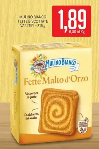 Supermercati Piccolo MULINO BIANCO FETTE BISCOTTATE VARI TIPI - 315 g offerta