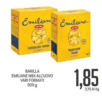Supermercati Piccolo BARILLA EMILIANE NIDI ALL'UOVO VARI FORMATI 500 g offerta