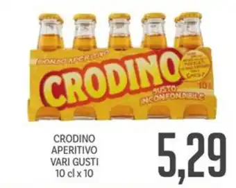 Supermercati Piccolo CRODINO APERITIVO VARI GUSTI 10 cl x 10 offerta