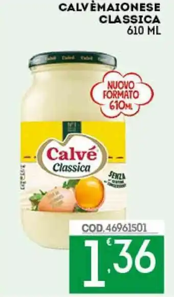 Eurocash Calvé Maionese Classica 610ml offerta