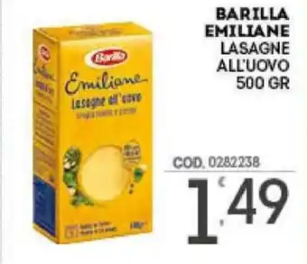 Eurocash Barilla Emiliane Lasagne All'Uovo 500gr offerta