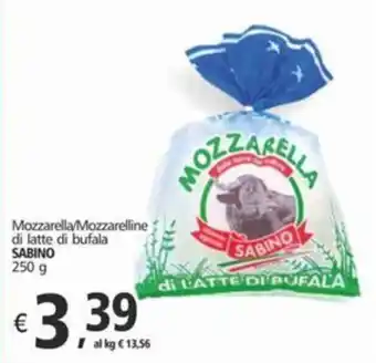 Alter Discount Mozzarella/Mozzarelline di latte di bufala SABINO 250 g offerta