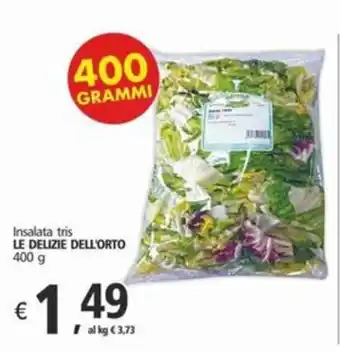 Alter Discount Insalata tris LE DELIZIE DELL'ORTO 400 g offerta
