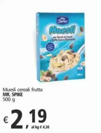 Alter Discount Muesli cereali frutta MR. SPIKE 500 g offerta