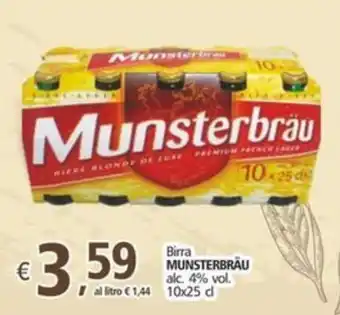 Alter Discount Birra MUNSTERBRÄU alc. 4% vol. 10x25 cl offerta