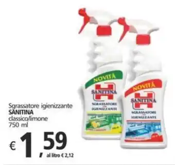 Alter Discount Sgrassatore igienizzante SANITINA classico/limone 750 ml offerta