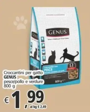 Alter Discount Croccantini per gatto GENUS pesce/pollo e verdure 800 g offerta