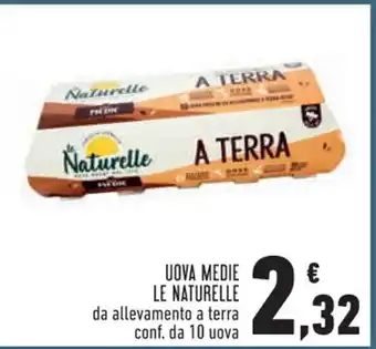 Conad City UOVA MEDIE LE NATURELLE da allevamento a terra cont da 10 uova offerta