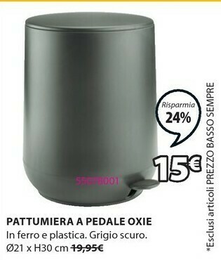 JYSK Pattumiera A Pedale Oxie offerta