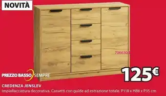 JYSK Credenza Jenslev Impíallacciatura Decorativa offerta