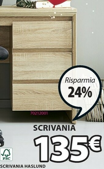 JYSK Scrivania Haslund offerta