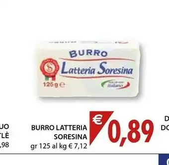 Mercatò Latteria Soresina Burro 125 G(ml) offerta