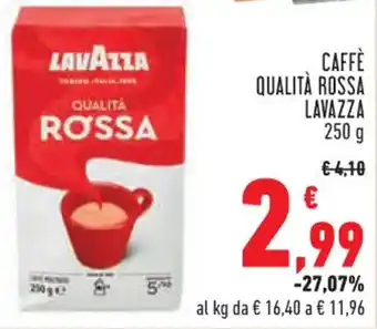 Conad City CAFFÈ QUALITÀ ROSSA LAVAZZA 250 g offerta