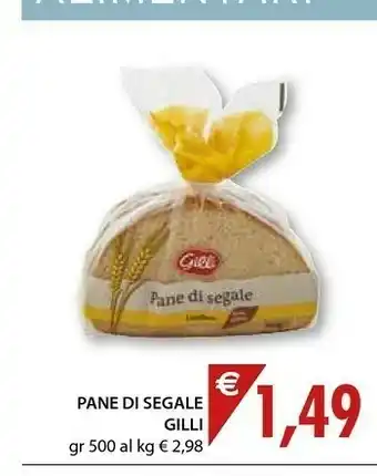Mercatò Gilli Pane Di Segale Soffice E Gustoso 500 G(ml) offerta