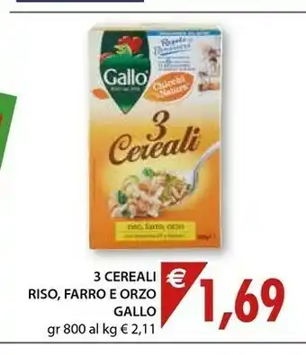 Gallo 3 Cereali E Riso, Farro E Orzo