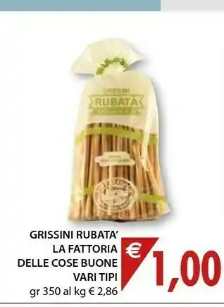 Mercatò La fattoria delle cose buone Grissini Rubata offerta