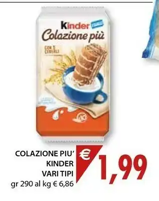 Mercatò Ferrero Kinder Colazione Più 290 G(ml) offerta
