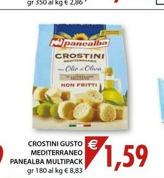 Mercatò Panealba Crostini Non Fritti Gusto Mediterraneo Con Olio Di Oliva E Sale 180 G(ml) offerta
