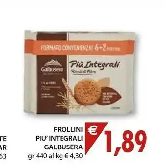 Mercatò Galbusera Frollini Piu Integrali offerta