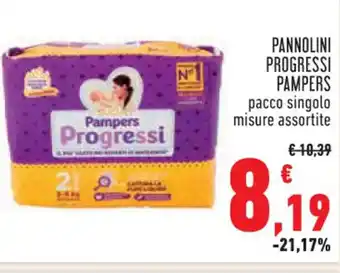 Conad City PANNOLINI PROGRESSI PAMPERS pacco singolo misure assortite offerta