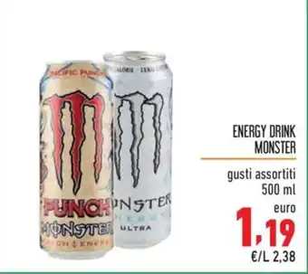 Maxi Supermercati ENERGY DRINK MONSTER gusti assortiti 500 ml offerta
