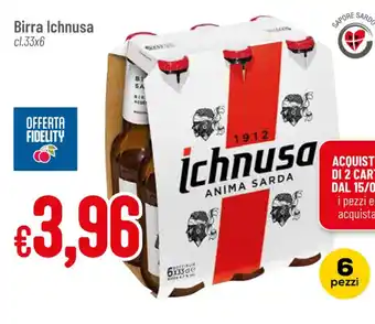 Pan Birra Ichnusa cl.33x6 offerta