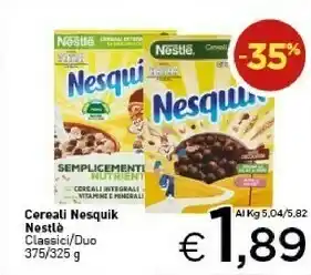 Crai Nesquik Cereali offerta