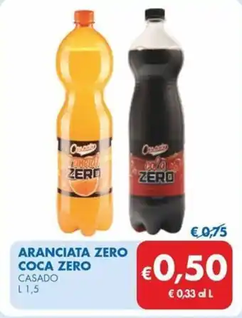 MD Discount ARANCIATA ZERO COCA ZERO CASADO L 1,5 offerta