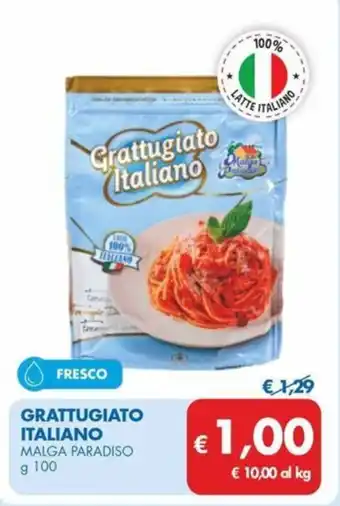 MD Discount GRATTUGIATO ITALIANO MALGA PARADISO g 100 offerta