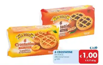 MD Discount 6 CROSTATINE LA DOLCE albicocca/cacao g 240 offerta