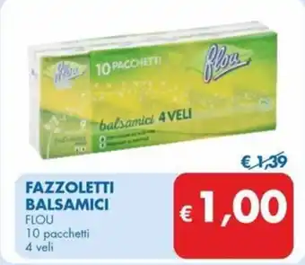 MD Discount FAZZOLETTI BALSAMICI FLOU 10 pacchetti 4 veli offerta