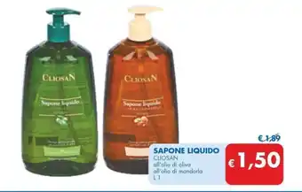 MD Discount SAPONE LIQUIDO CLIOSAN all'olio di oliva all'olio di mandorla L 1 offerta