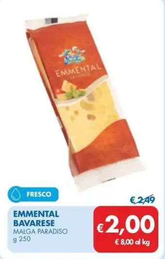 MD Discount EMMENTAL BAVARESE MALGA PARADISO g 250 offerta