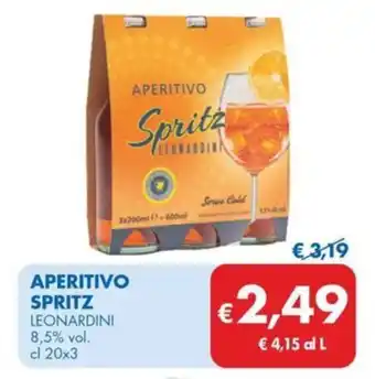 MD Discount APERITIVO SPRITZ LEONARDINI 8,5% vol. cl 20x3 offerta