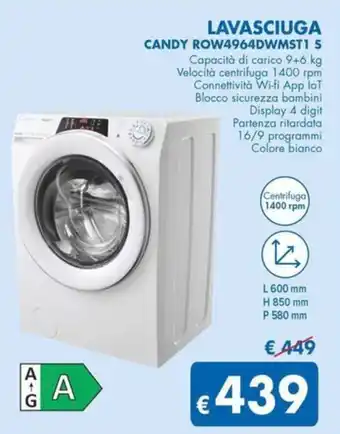 MD Discount LAVASCIUGA CANDY ROW4964DWMSTI S offerta