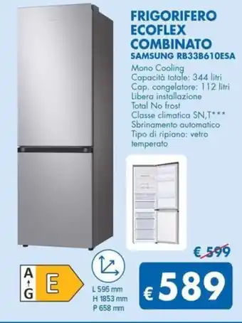 MD Discount FRIGORIFERO ECOFLEX COMBINATO SAMSUNG RB33B610ESA offerta